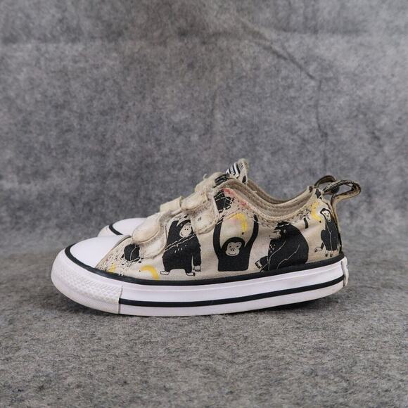 Converse Shoes Infant 8 Sneakers Chuck Taylor All Star Easy On Animal Print Kids - Picture 5 of 13